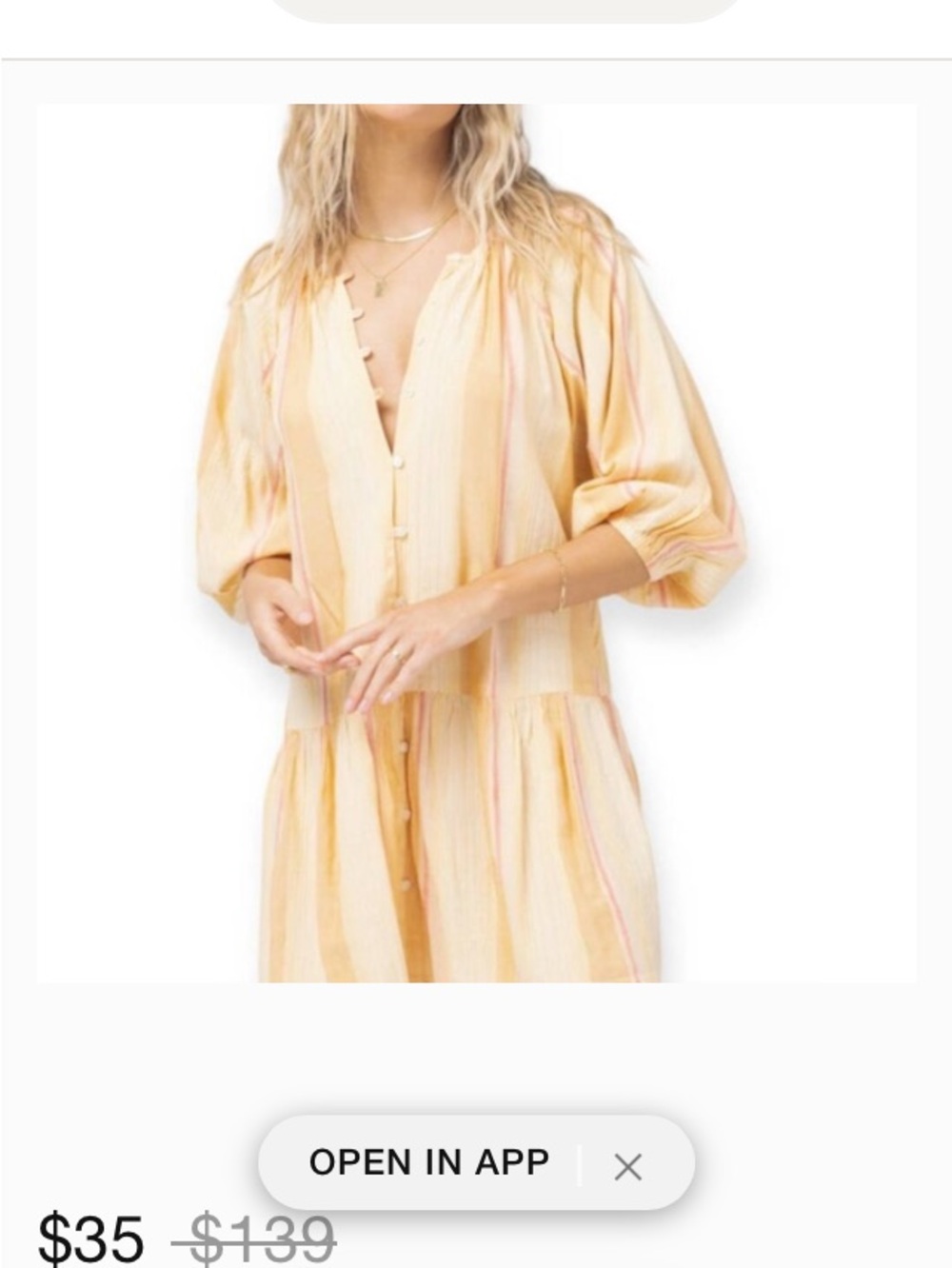 l*space Yellow and Pink Striped Coverup Size S